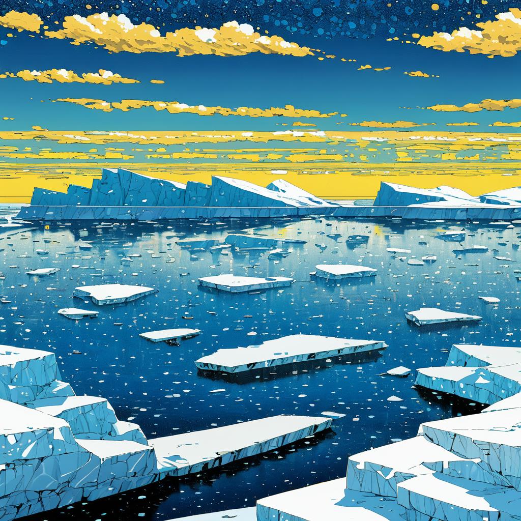 Dramatic Icebergs in Comic-style Rendering