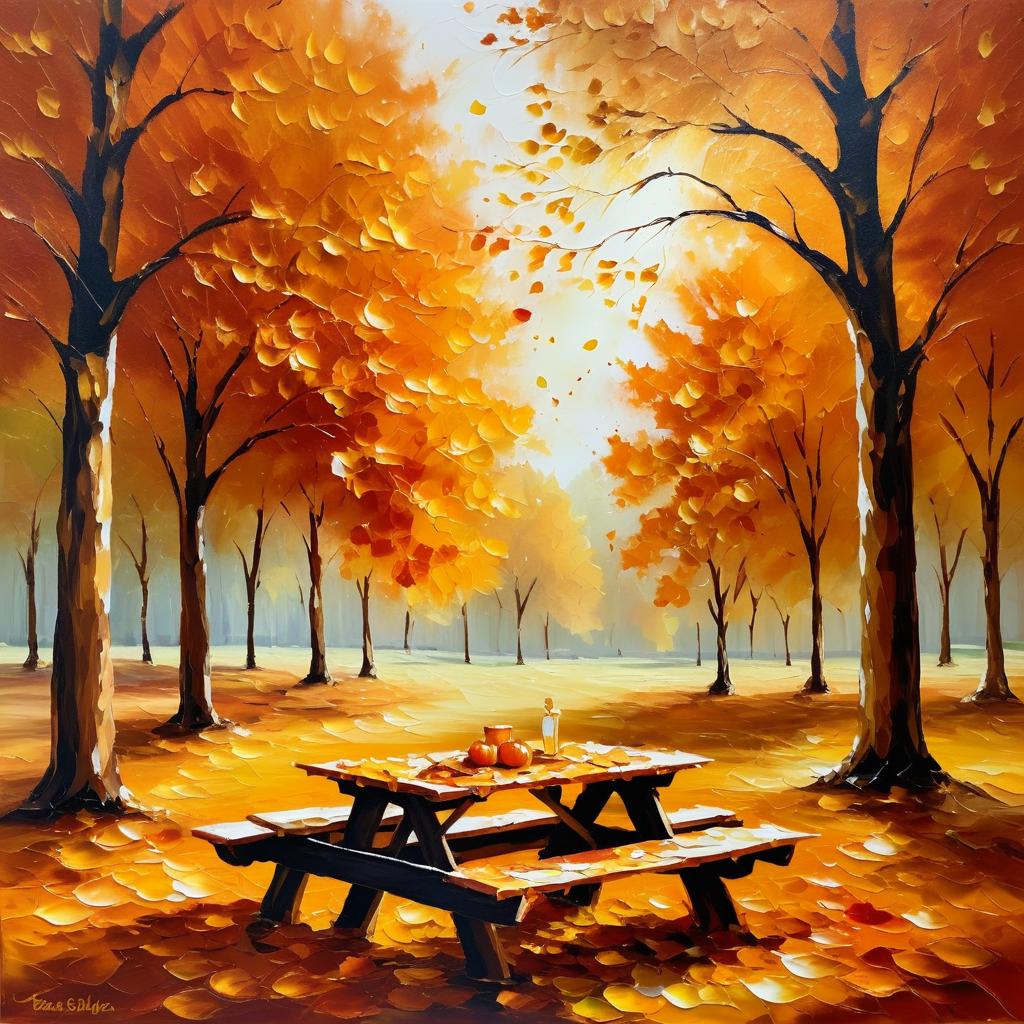 Autumn Serenity in Oil Painting