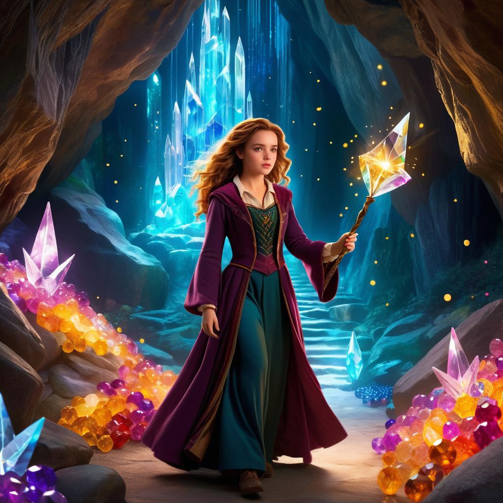 Hermione Granger in a Crystal Cave Adventure