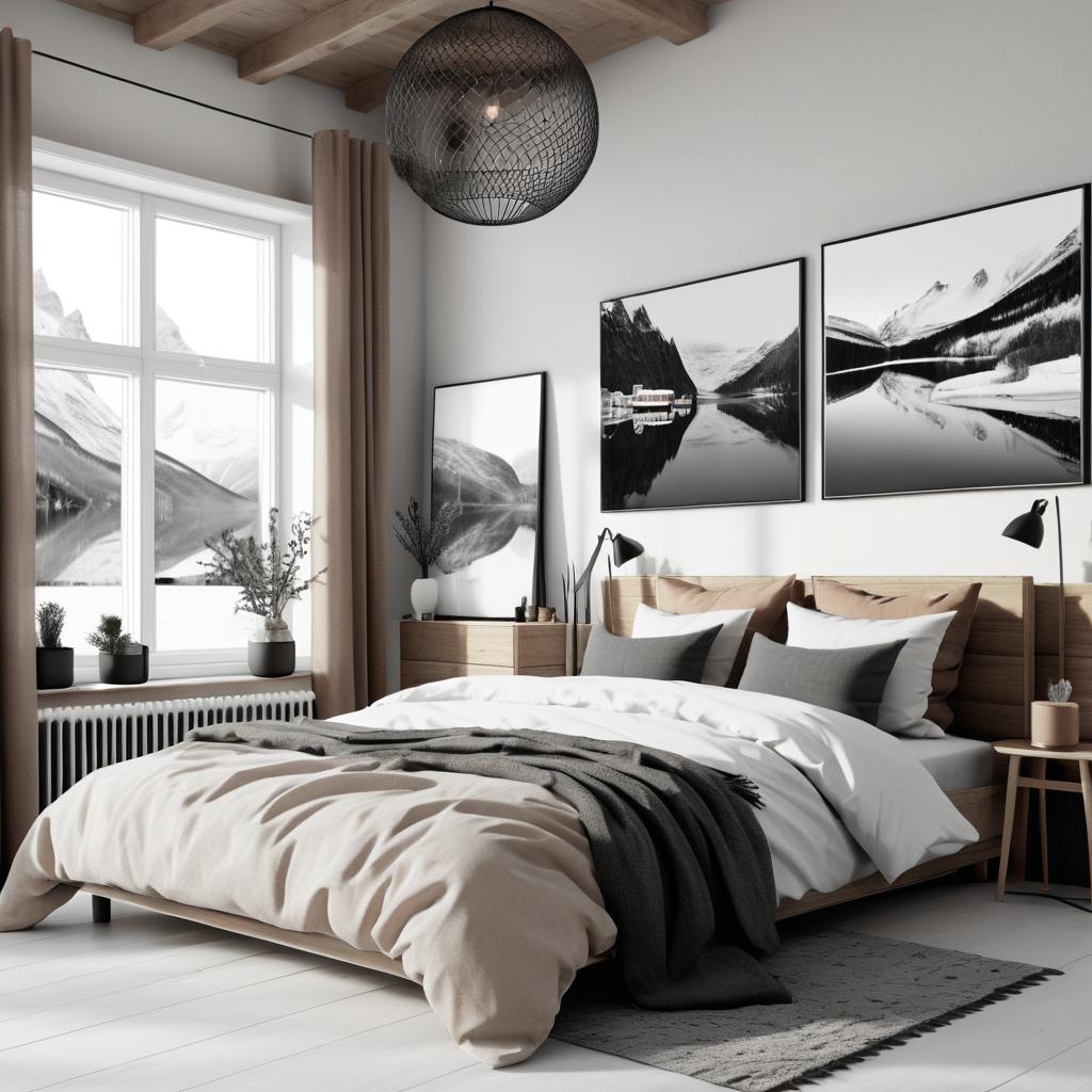 Elegant Scandinavian Bohemian Bedroom Design