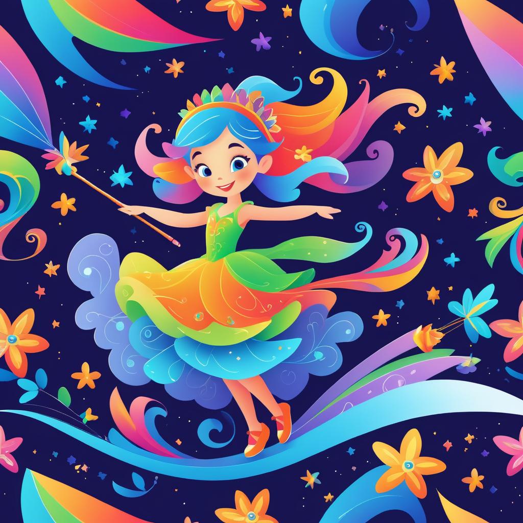 Cheerful Fairy with Playful Adventure Theme