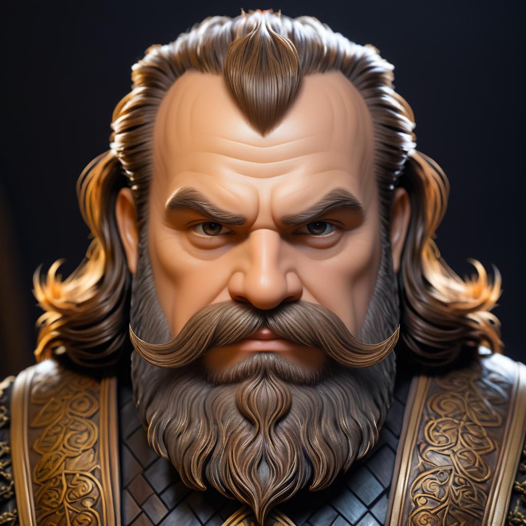 Portrait of Grimble Thumbeard, Fantasy Dwarf