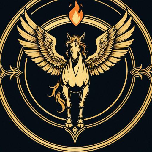Draped Pegasus Logo in Golden Hour