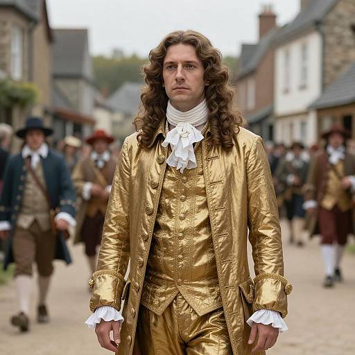 18th Century Man in Historical Village