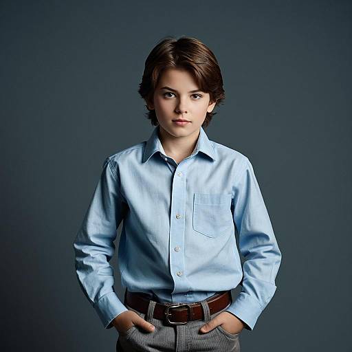 Stylish Male in Light Blue Outfit