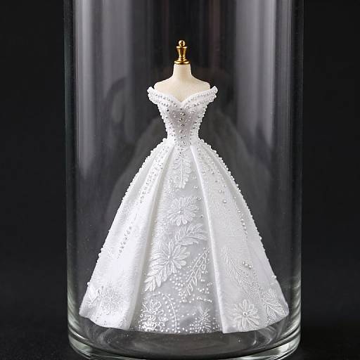 Custom Miniature Bridal Gown Centerpiece