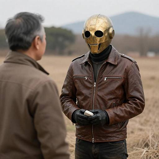 Mysterious Duel in a Grassy Field