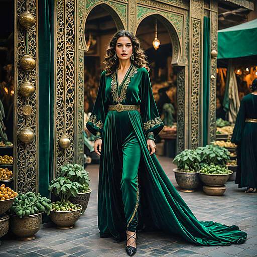 Emerald Opium: Marrakech Art Deco Woman