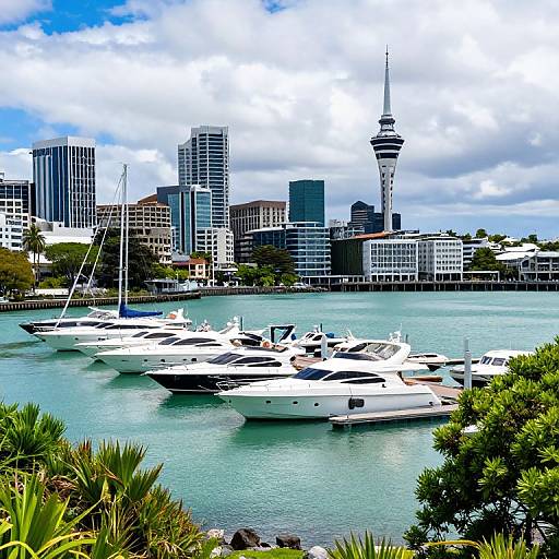 Vibrant Auckland Marina with Yachts