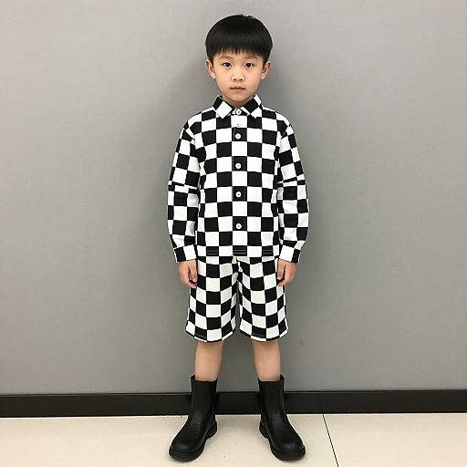 Male in Checkered Outfit Costume