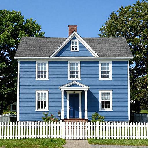 Blue House in Woods Hole