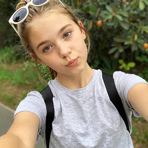 Vibrant Youthful Summer Selfie