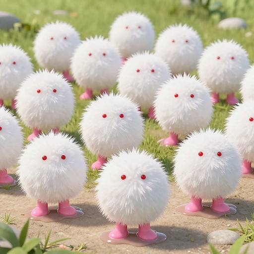 Spiky Creatures in Syrupy Field