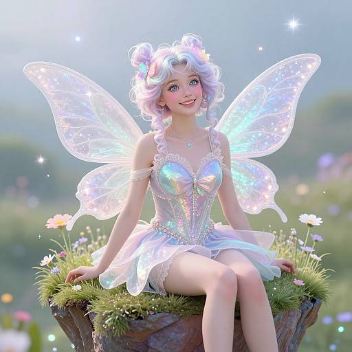 Joyful Fairy on Floating Island