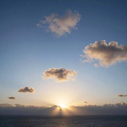 Serene Ocean Sunset Horizon