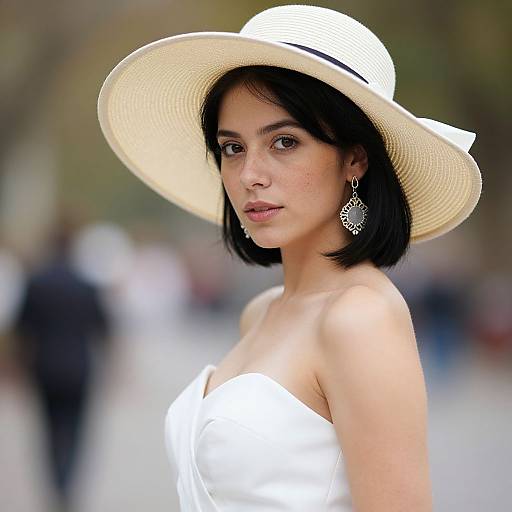 Elegant Western Gown Woman Portrait