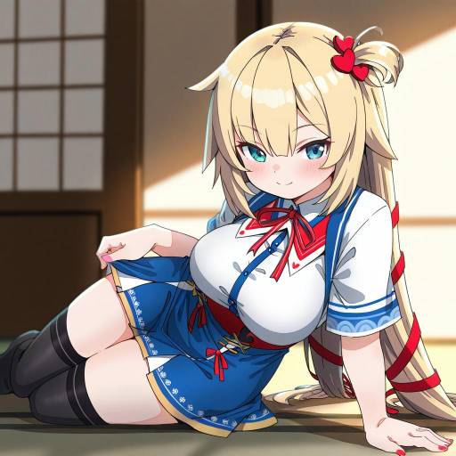 Illustration of Akai haato (1st costume), hololive in the style of Kuro kosyou