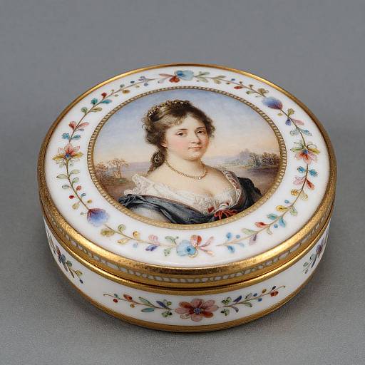 19th Century French Enamel Jewelry Box