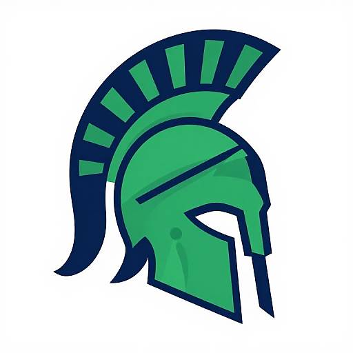 African Art Spartan Helmet Vector