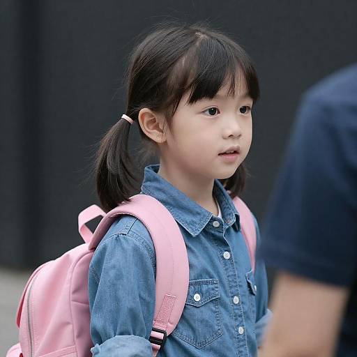 Portrait of a Young Girl in Denim