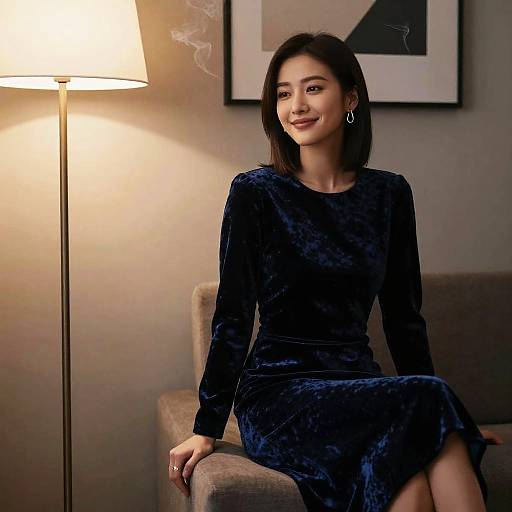 Moody Blue Hour Portrait Scene