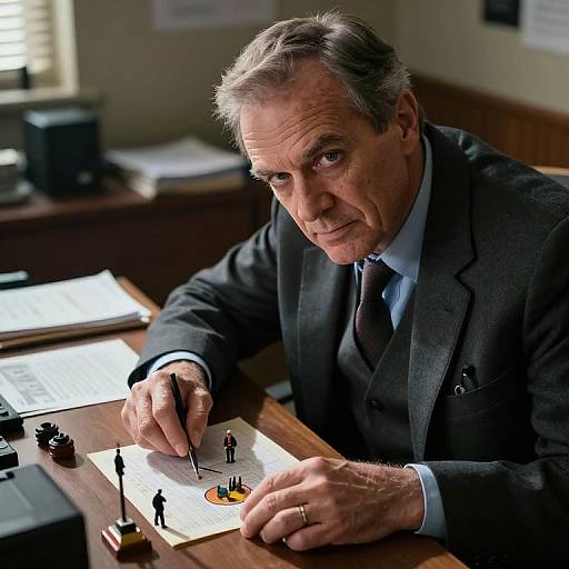 Detective's Overhead Crime Scene Study