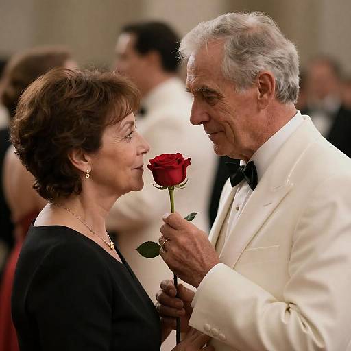 Romantic Ballroom Moment of a Couple