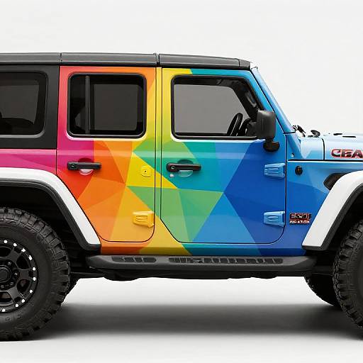 Custom Geometric Body Decals for Jeep