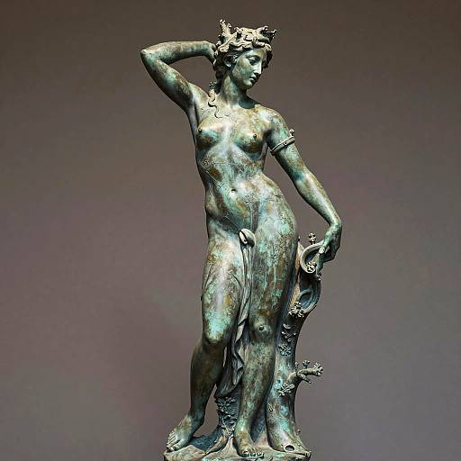 Photorealistic Bronze Dryad Statue