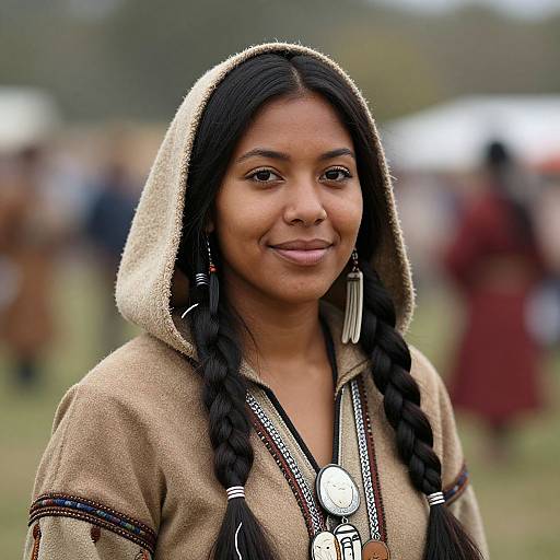 Realistic Sacagawea Costume Portrait