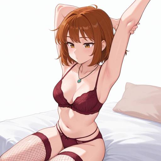 Energetic Young Woman in Lingerie Energetic Young Woman in Lingerie