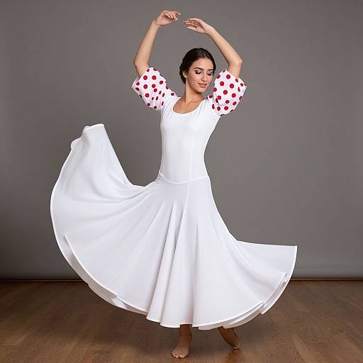 Woman in Polka Dot Bolero Costume