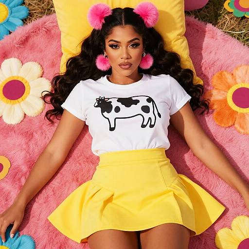 Pop Art Woman in 60s Festival Style