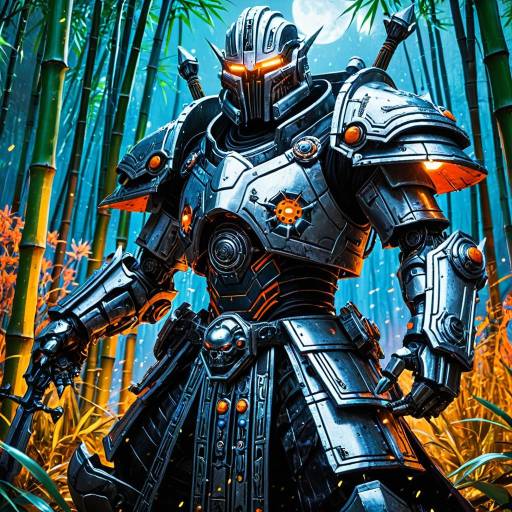 Warhammer-Inspired Cyber-Japan Mech Monk