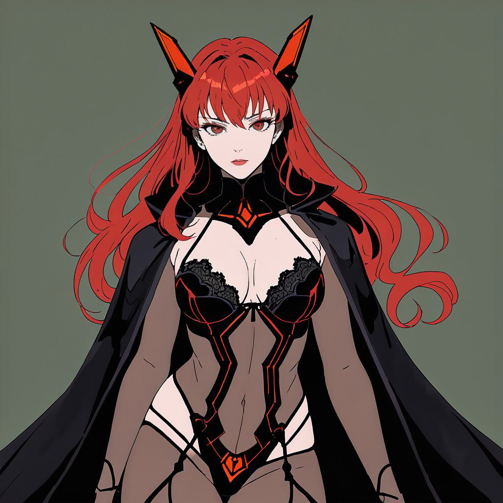 Seductive Succubus in Anime Style