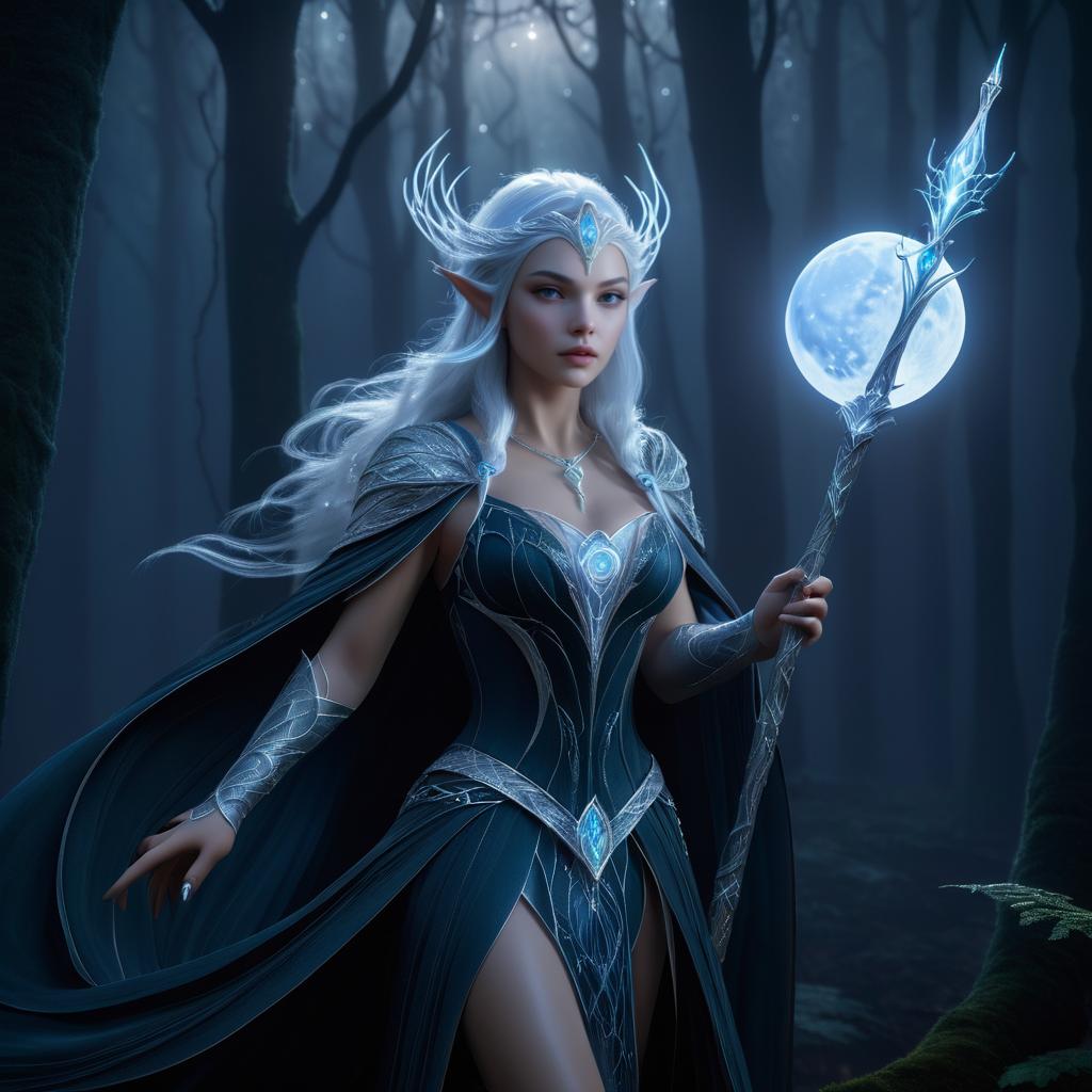 Enchanting Portrait of Selene the Moon Elf