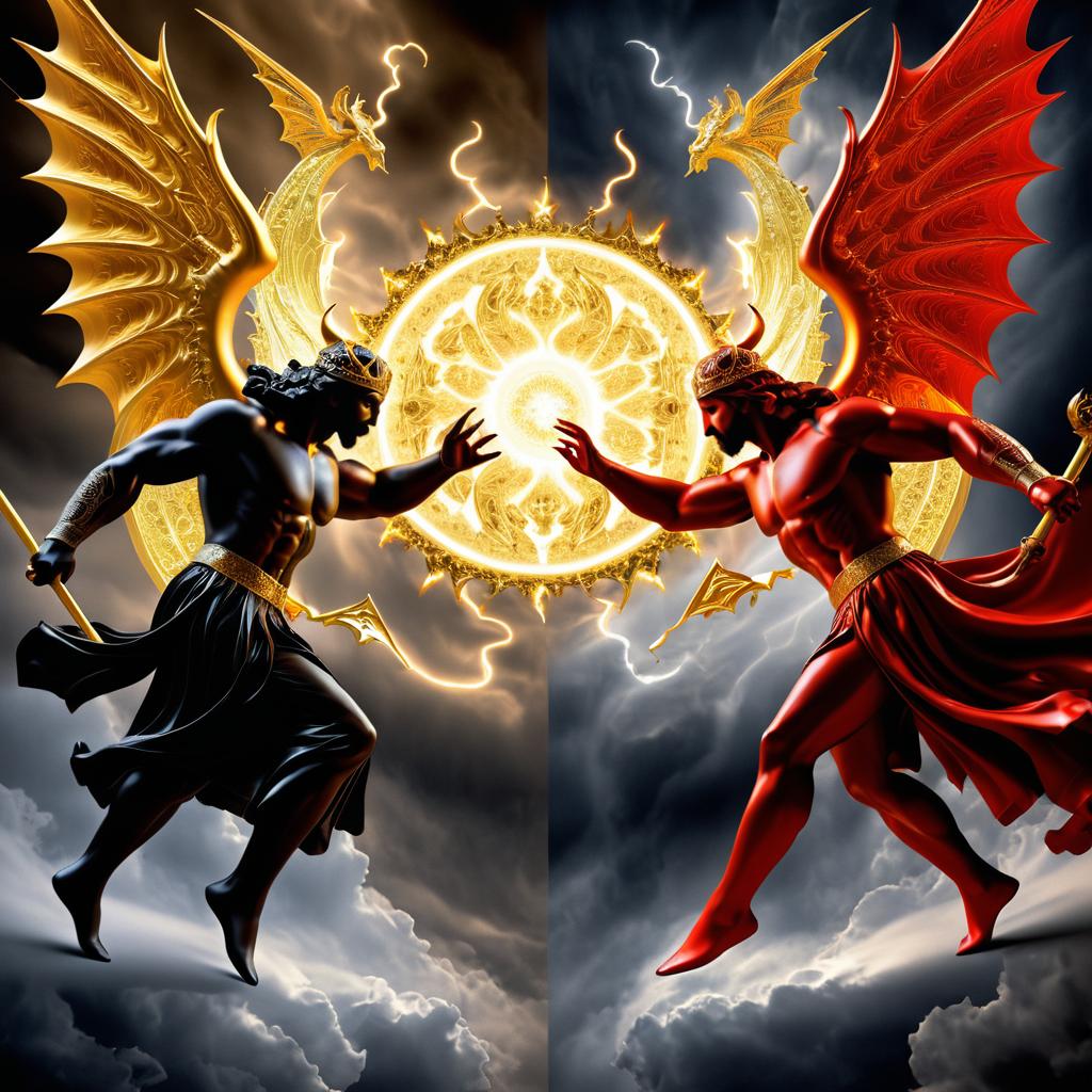 Cosmic Battle: God vs. The Devil