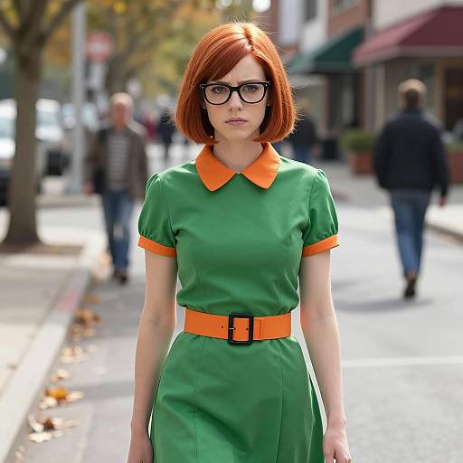 Photorealistic Veronica Lodge in Velma Costume