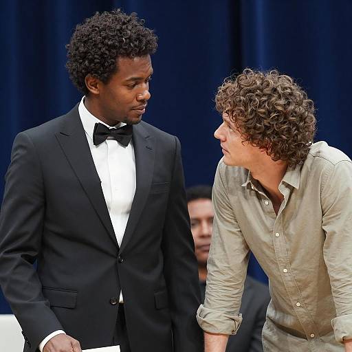 Two men in intense conversation