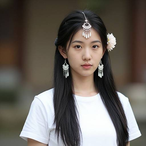 Realistic Portrait of Indigenous Woman