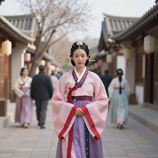 Serene East Asian Woman in Hanfu
