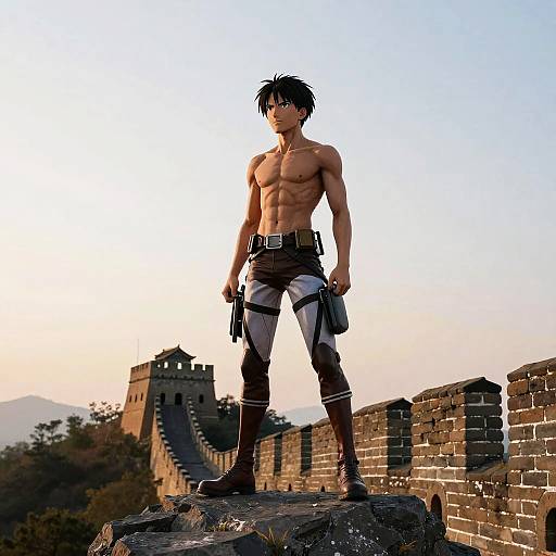 Chinese Eren Yeager on Great Wall