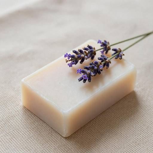 Elegant Soap Bar with Lavender Display
