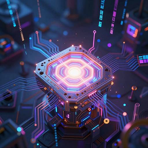 Advanced AI Communication Node Art