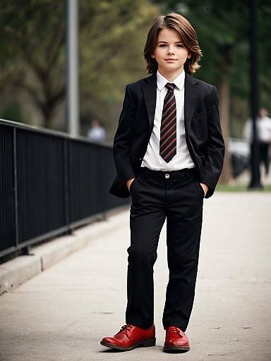 Formal Male Jumpsuit Full-Body Portrait