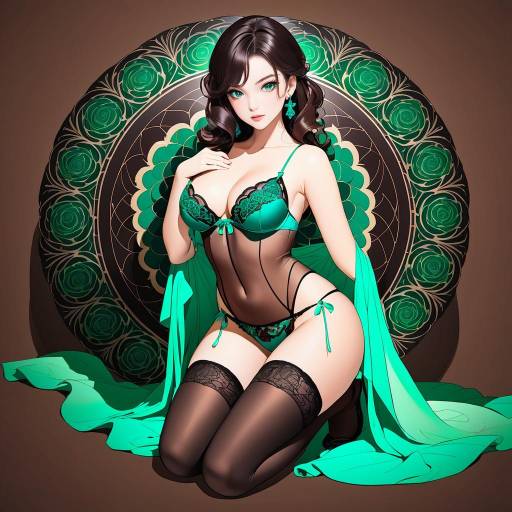 Sensual Kneeling Woman in Lingerie Sensual Kneeling Woman in Lingerie