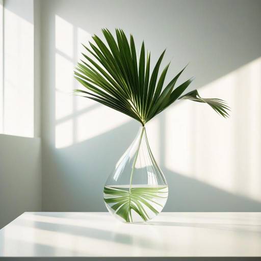 Serene Minimalist Palm Leaf Still Life
