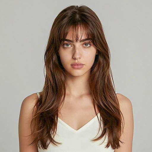 Portrait of a Young Woman with Brown Hair