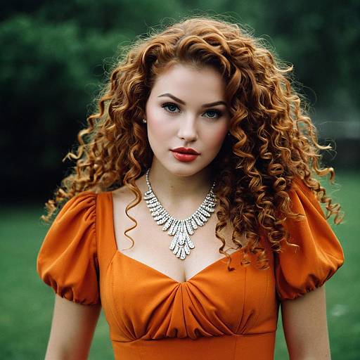 Cheerful Girl in Colorful Costume