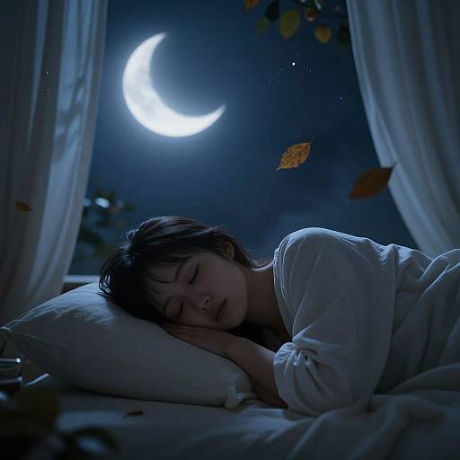 Dreamy Night Sleep with Moonlight